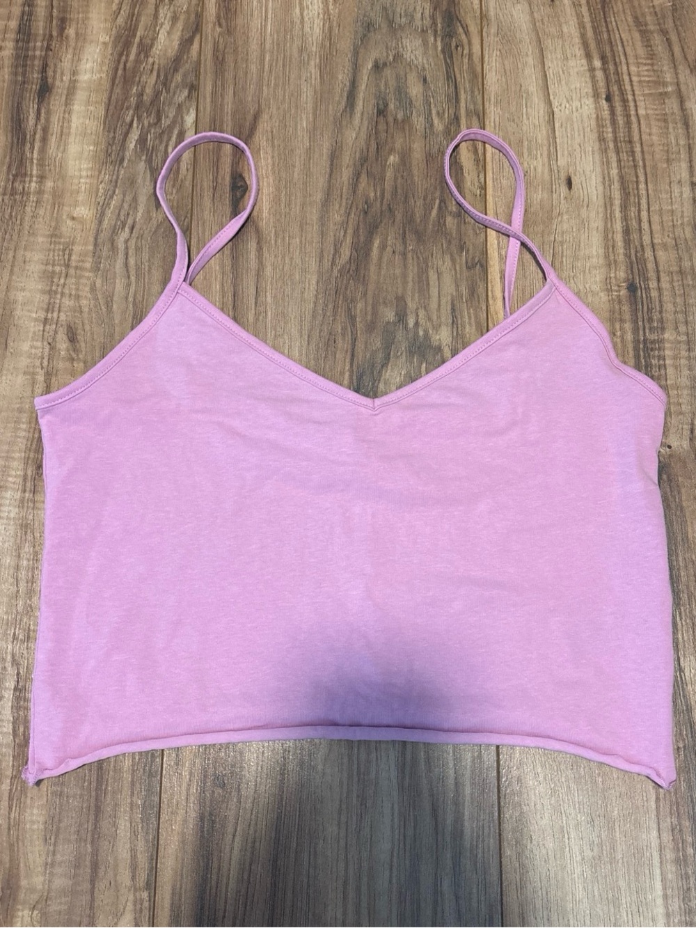 H&M Light Pink V-Neck Spaghetti Strap Crop Camisole